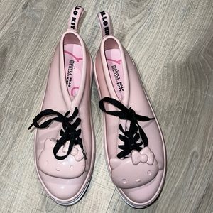 melissa shoes hello kitty x Sanrio pink and black jelly sneakers shoes‎